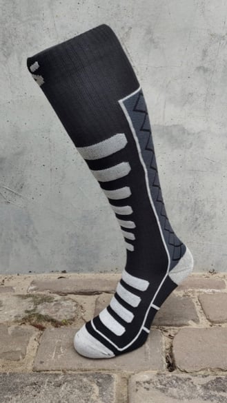 Merino Compressie light zwart grijs