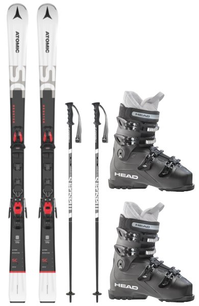 Blizzard SC LT + Stokken en Head RX skischoenen