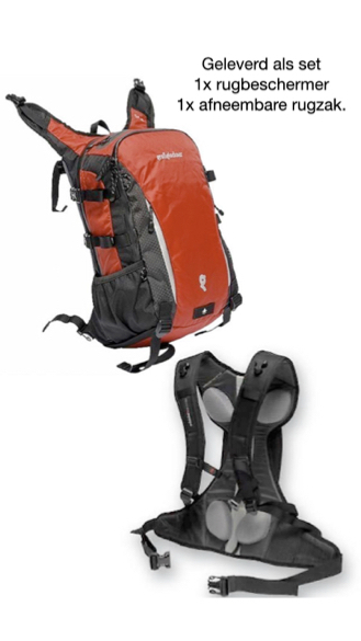 GROSSGLOCKNER Rugbeschermer met afneembare 17 liter rugzak