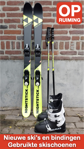 Fischer Fischer Nightstick ski-set zwart/geel met Head skischoenen – compleet gemonteerd+ stokken