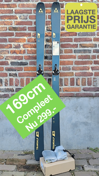 Opruiming : 169cm  Fischer Transalp 84 Carbon + Tour Transalp 10 PT + Stijgvellen