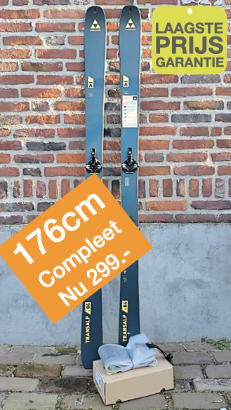Opruiming : 176cm  Fischer Transalp 84 Carbon + Tour Transalp 10 PT + Stijgvellen