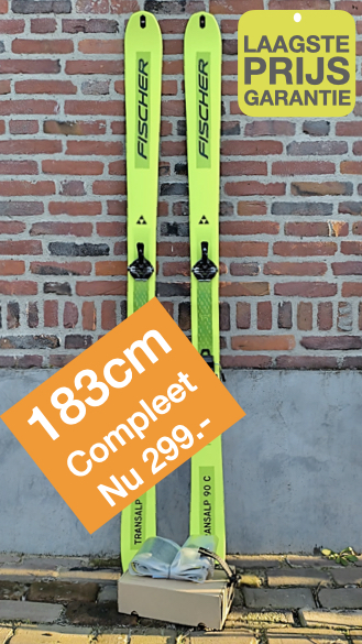 Opruiming :  183cm  Fischer Transalp 90 Carbon + Tour Transalp 10 PT + Stijgvellen
