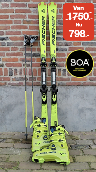 Nieuwe ski's, schoenen met BOA sluiting en stokken: van 1750.- Nu 798.-